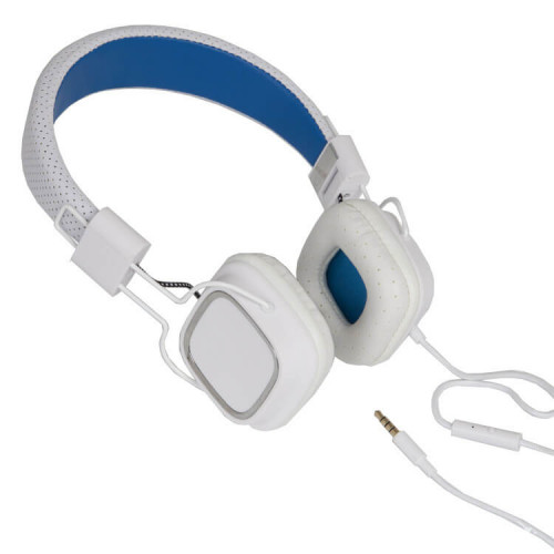 Навушники Gemix Clarks White / Blue, Mini jack (3.5 мм), накладні, кабель 1.2 м